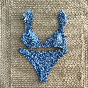 Shein Ruffle floral bikini